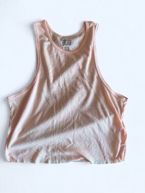 BDG Orange semi sheer crop tank